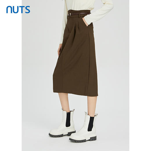 NUTS秋冬款时尚通勤气质高腰显瘦百搭直筒西装长裙女241063389 商品图2