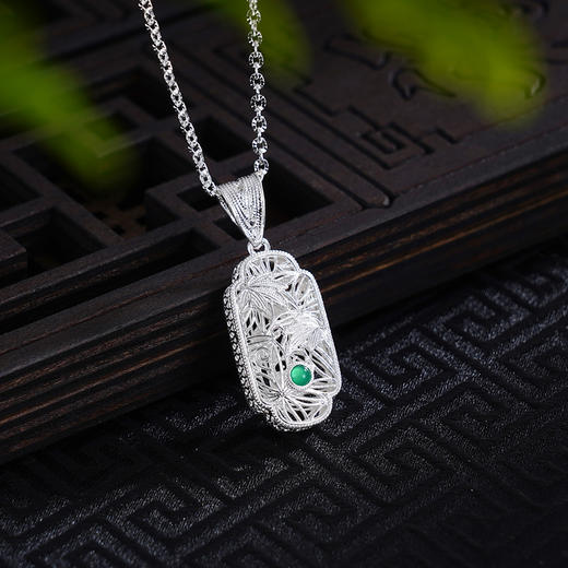 子佩集S990银【枫生水起】小号套链【DSTL002】纯银大师工坊原创作品枫叶花丝项链2412 商品图2