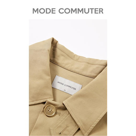 MC |MODE COMMUTER春季复古大方领侧边口袋男士风衣MCD108064A 商品图2