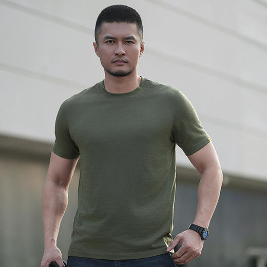 龙牙秘之风翼美丽诺羊毛圆领短袖T恤 商品图4