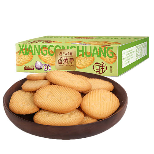 300g三牛椒盐酥 奶心酥 香葱皇 盒装饼干 商品图2