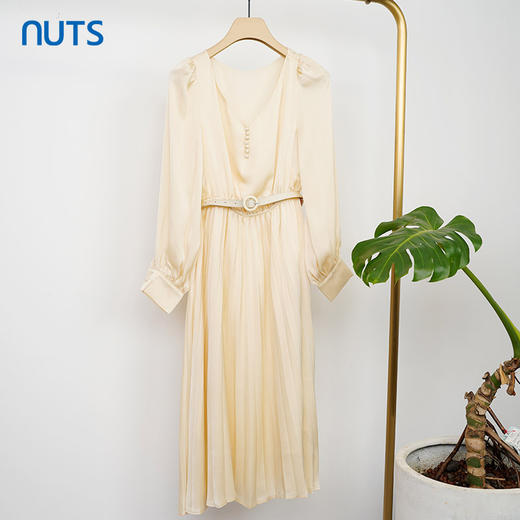 NUTS商场同款修身显瘦气质风长袖连衣裙女131103059 商品图0
