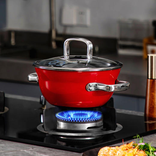 神田高端线 钛彩米系列多功能汤锅22cm 能煮能炖能煲的高颜值汤锅来了，而且烧不黑、不串味。30年质保！ 商品图9