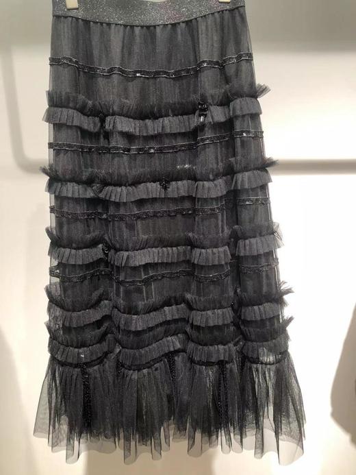 3楼FEXATA服饰(新百购) 复古时尚钉珠网纱半裙 商品图0