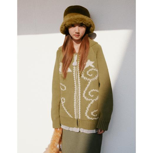 CryingCenter  流星烟花粗针重磅针织毛衣开衫 哭喊中心 商品图0