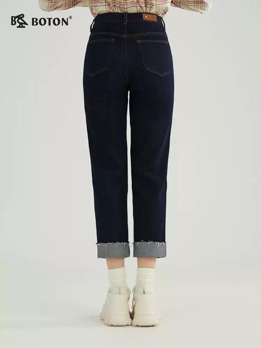 【不褪色】波顿女士春秋季弹力高腰直筒九分裤LF635123 商品图1