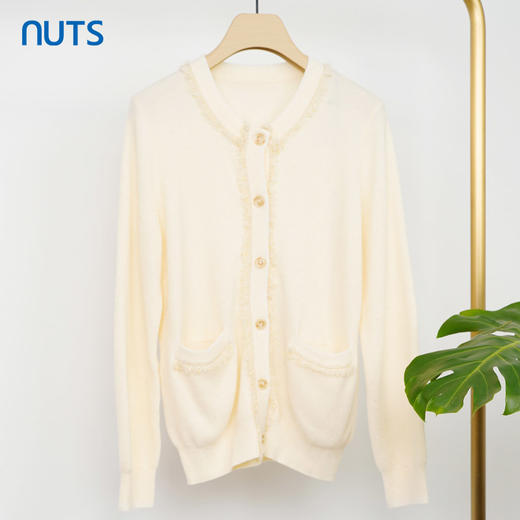 NUTS商场同款小香风圆领开衫毛衫131053046B 商品图0
