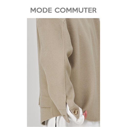 MC |MODE COMMUTER冬季假两件翻领双面呢大衣短款大衣男MCD106010J 商品图3
