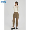 NUTS秋冬款棕色高腰显瘦设计感收脚休闲长裤女241073188B 商品缩略图2