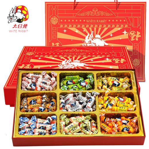 【年货好礼！送礼自用两相宜】大白兔奶糖12种混合口味礼盒装 1kg散装糖果 圣诞节新年元旦礼物零食-QQ 商品图6