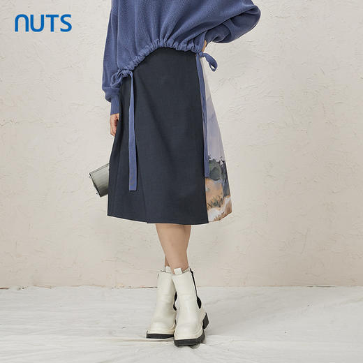 NUTS冬季新品时尚通勤高腰宽松遮肉显瘦半身裙女343061162 商品图0