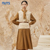NUTS春秋款复古气质百搭设计感长袖衬衫连衣裙两件套女342102289 商品缩略图1