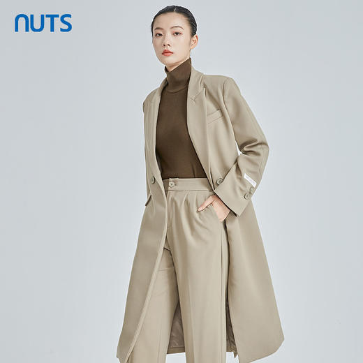 NUTS时尚优雅英伦风高级百搭中长款西装外套女241048391 商品图2