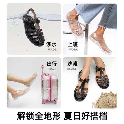 YECOMINIDD成人闪彩罗马鞋亲子沙滩凉鞋女童成人果冻鞋YECO24-06 商品图4