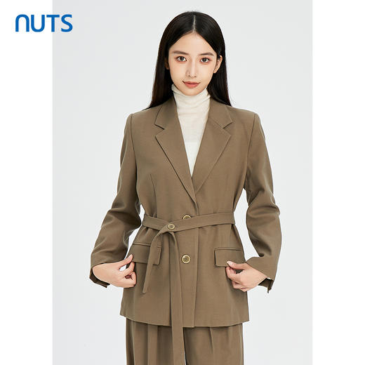 NUTS春秋款气质百搭休闲简约通勤收腰显瘦西装外套女241048209B 商品图0