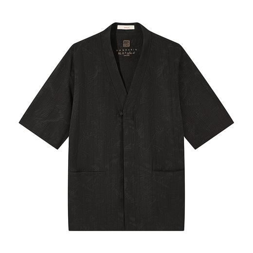 【代旭同款】柒牌男装汉服2025夏季薄款中袖盘扣满印国风开衫外套128K71210 商品图6