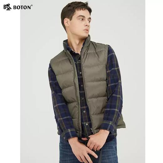 波顿男士秋冬季立领白鸭绒保暖羽绒马甲MC787321 商品图1