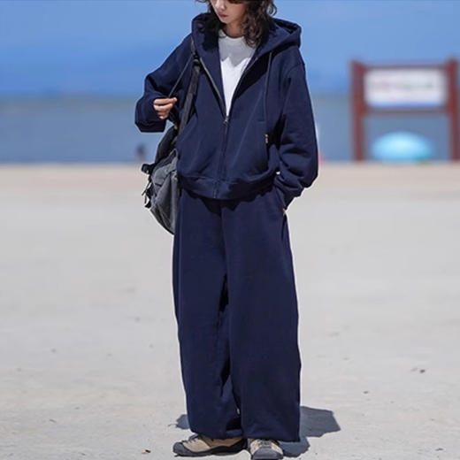 裁缝学苑AQ404日系复古秋冬开衫连帽卫衣纸样卫裤休闲套装打版裁剪 商品图5