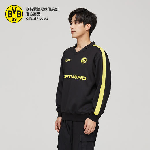 【官方正版】多特蒙德足球俱乐部｜BVB深色立领长袖卫衣保暖加厚球迷 商品图2