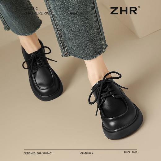 ZHR单鞋女2025新款舒适时尚ins小皮鞋高级英伦单鞋网红百搭乐福鞋 商品图4