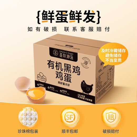 圣牧源选 有机黑鸡蛋30枚--LZY 商品图1