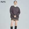 NUTS冬季新品时尚宽松遮肉纯色慵懒长袖T恤女241023159B 商品缩略图0
