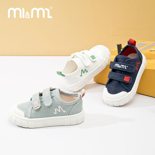 M1M2 M刺绣布鞋春秋儿童2024童鞋男童新款女童休闲鞋帆布鞋软底M519A2015 商品图5