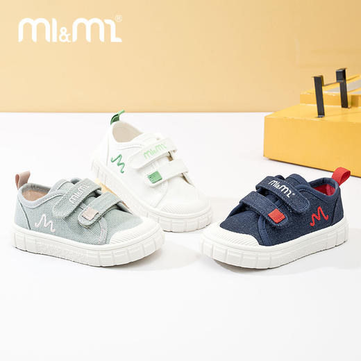 M1M2 M刺绣布鞋春秋儿童2024童鞋男童新款女童休闲鞋帆布鞋软底M519A2015 商品图4