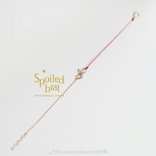 SpoiledBrat Jewelry蝴蝶结珍珠半绳半链手链 商品图1