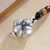 子佩集S999银【万福如意】钥匙扣【YSY006】纯银仿古柿子壶底部可转动小摆件2412 商品缩略图2