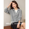 【年终特卖】熙世界2025春秋新款学院风假两件卫衣女宽松休闲套头拼接翻领上衣 商品缩略图2