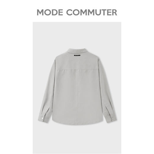 MC |MODE COMMUTER秋季不对称设计仿麂皮翻领夹克外套男MCD121025H 商品图1