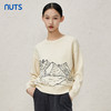 NUTS冬款白色气质百搭圆领宽松显瘦打底针织套头衫女343052065 商品缩略图3