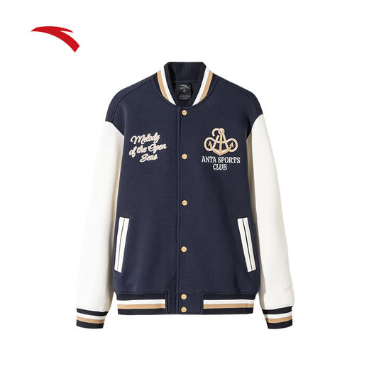 安踏美式棒球服夹克男士新款复古撞色拼接运动外套152518707S 商品图1