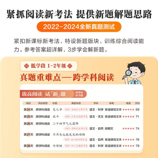 学而思 小学语文新满分阅读-寒假阅读提分训练 适用1-6年级 商品图2