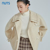 NUTS冬款设计感气质时尚简约百搭双面毛呢大衣中外套女241155147 商品缩略图2