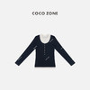 COCO ZONE 秋季设计感撞色假两件圆领长袖T恤CC1D2516 商品缩略图2