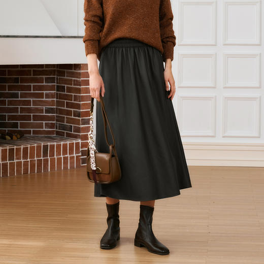 
OLrain欧芮儿法式半身裙女冬季2024新款名媛高级百搭伞形中长半裙 商品图2