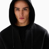EMPORIO ARMANI 阿玛尼 男士莱赛尔平纹针织混纺连帽拉链卫衣 黑色 6D1M90 1JOTZ 0999 商品缩略图2