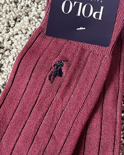 现货 THS 12.30-无 PL男士 马球polo刺绣小马标长筒针织袜 5色  CU288 商品图4