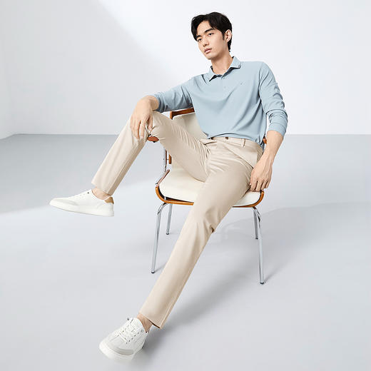 【含莱赛尔】柒牌男士免烫休闲裤2025春季新款商务通勤上班直筒裤128H73430 商品图3