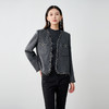 NEELLY纳俪商场同款冬新款小香风绵羊毛通勤短款灰色双面呢大衣女N24104N03307 商品缩略图3