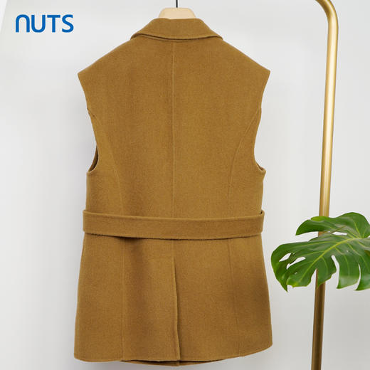 NUTS商场同款宽松百搭双面呢大衣马甲外套141032143A 商品图1