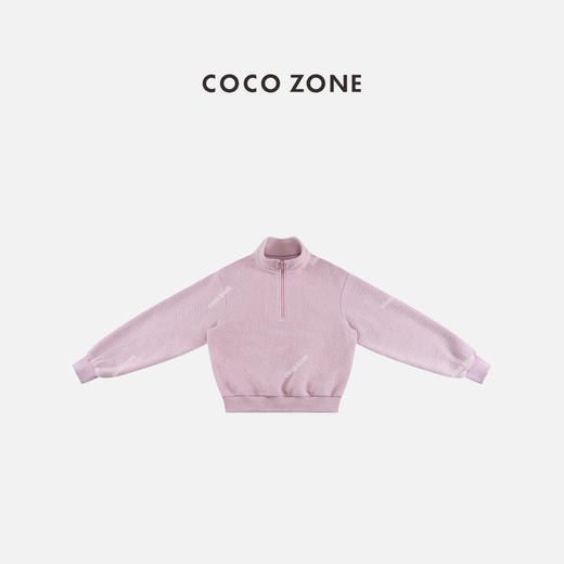 COCO ZONE 冬季半拉链摇粒绒立领保暖长袖卫衣CC1D2806 商品图0
