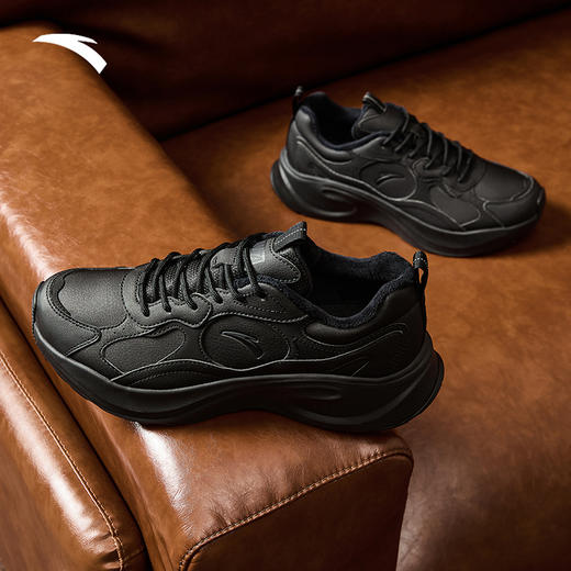 【41断码】安踏寻影丨厚底黑色休闲鞋男新款潮流运动鞋子112448813【库存有限，如无货将做退款，介意慎拍！】 商品图5