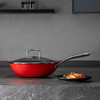神田高端线珐琅釉 钛彩米系列0涂层不粘炒锅30cm/32cm，久烧不黑，质保30年 商品缩略图2