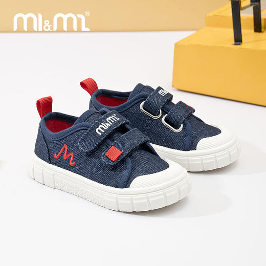 M1M2 M刺绣布鞋春秋儿童2024童鞋男童新款女童休闲鞋帆布鞋软底M519A2015 商品图1