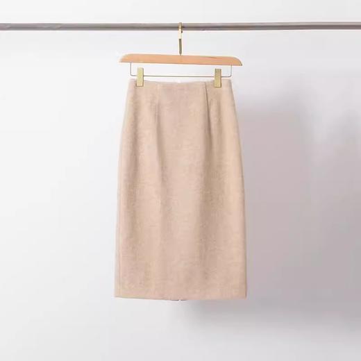 IWY/燕麦色小香风套装女冬季新款高级感羊毛外套半裙两件套24CS663 商品图2