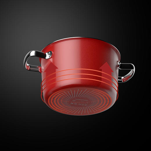 神田钛彩米微压炖锅22cm(赠硅胶铲) ，久烧不黑，质保30年！ 商品图9