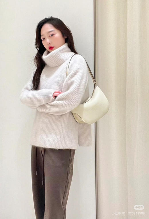 1216-1 断码亏清无退换 独家圆正 小禾强缩羊绒合股纱 重磅套头罩衫 保暖胜羽绒 商品图7